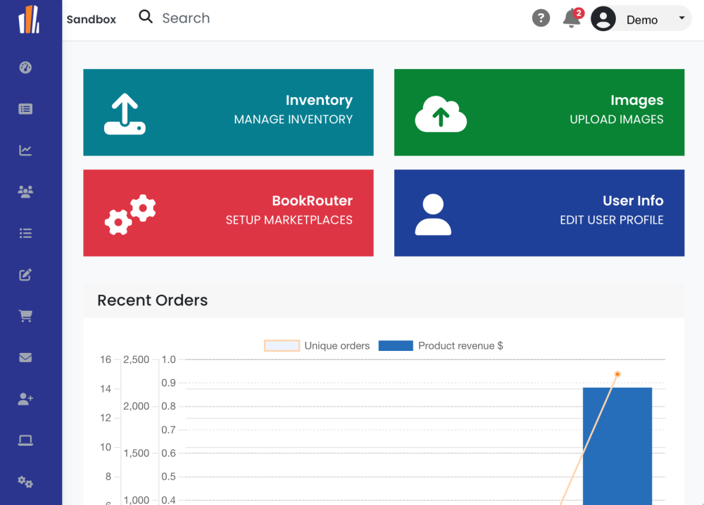 BookRouter Inventory Screenshot