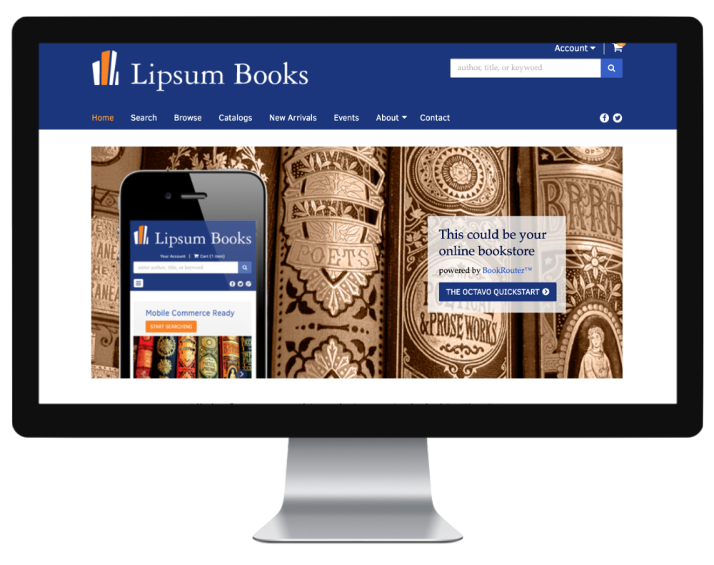 Demo Lipsum Site on Imac